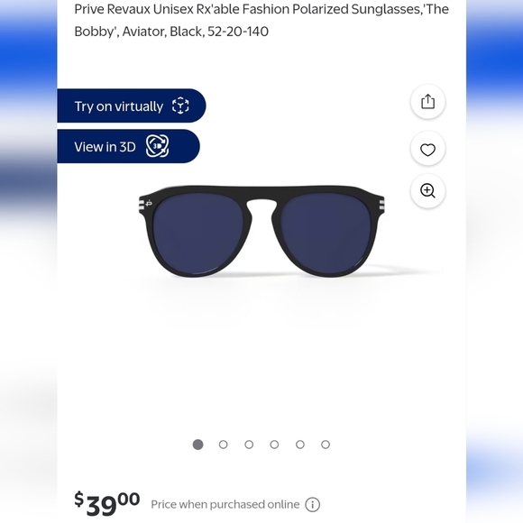 Prive Revaux " The Bobby" Unisex Black Sunglasses NEW - Picture 6 of 7